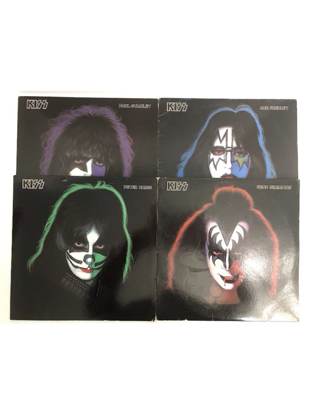 Lot of 4 Four KISS Solo Albums 1978 Vinyl LP Set Lot Casablanca Classic